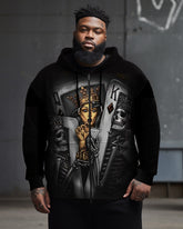 Big & Tall Men's Poker Skull Queen Zip Hoodie | Biggmans